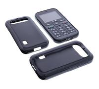 foto-kontor Funda Compatible con Doro Leva L10 protección Negra Bolsa Goma TPU teléfono Smartphone Bumper