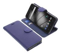 foto-kontor Funda Compatible con Gigaset GS270 / GS270 Plus Estilo Libro Azul Protectora