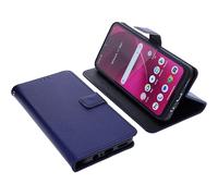 foto-kontor Funda Compatible con Telekom T-Phone 3 Carcasa Book Style Case protección móvil Tipo Libro Billetera Bolsa Plegable con Soporte Azul