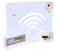 foto-kontor Soporte de pared compatible con AVM FRITZBox módem router con gestión de cables 7690 7590 7590 AX 6660 Cable 7530 5530 8850 6850 6660 6890 7490 blanco