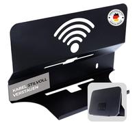 foto-kontor Soporte de Pared Compatible con Telekom Speedport Smart 4 Router Modem con gestión de Cables, disipación de Calor ventilación, con Material de Montaje para instalación en Pared Negro