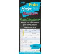Foto-Malen-Basteln Familienplaner schwarz 2027: Familienplaner mit 4 Spalten als Fotokalender zum Selbstgestalten. Familienkalender mit Ferienterminen und festem Bastelpapier.