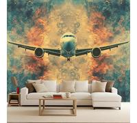 Foto Mural Aviones Paisaje Avion Aeropuerto Fotomural, Murales Decorativos Pared, Fotomurales 3D Papel Tapiz Fotográfico Mate Papel Pintado Pared Dormitorio Para Salon Habitación infantil 350x256 cm