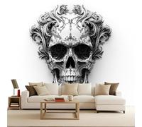 Foto Mural Gótico Abstracto Calaveras Flores Fotomural, Murales Decorativos Pared, Fotomurales 3D Papel Tapiz Fotográfico Mate Papel Pintado Pared Dormitorio Para Salon Habitación infantil 450x315 cm