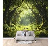 Foto Murale Bosque Pradera Impresión 3D Papel Pintado Pared Naturaleza Murales de Pared Tejido no Tejido Sin Reverso Adhesivo Poster Fácil de Instalar Limpiar Ideal para Comedor Dormitorio 300x210 cm