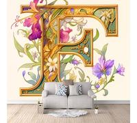 Foto Murale Carta Flor Impresión 3D Papel Pintado Pared Arte Moderno Murales de Pared Tejido no Tejido Sin Reverso Adhesivo Poster Fácil de Instalar Limpiar Ideal para Comedor Dormitorio 250x175 cm