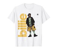 Foto Oficial de Billie Eilish Hit ME Hard and Soft Standing Camiseta, Hombre, Blanco, L