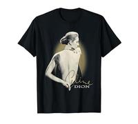Foto Oficial de Celine Dion Backless Camiseta, Hombre, Negro, XXL