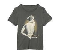Foto Oficial de Celine Dion Backless Camiseta, Mujer Tallas Grandes, Asfalto, 2XL Grande