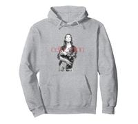 Foto Oficial de Celine Dion Red Logo Sudadera con Capucha, Unisex para Adultos, Gris Jaspeado, M