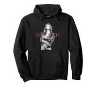 Foto Oficial de Celine Dion Red Logo Sudadera con Capucha, Unisex para Adultos, Negro, XXL