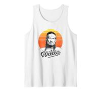 Foto Oficial de Willie Nelson Sunset Camiseta sin Mangas, Hombre, Blanco, L