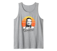 Foto Oficial de Willie Nelson Sunset Camiseta sin Mangas, Hombre, Gris Jaspeado, XXL