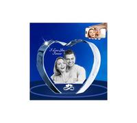 Foto personalizada de cristal 3D grabada con láser, regalo con mis propias fotos, decoración de mesa de Navidad, aniversario, cumpleaños, para mujeres, hombres, ella, novia, novio, pareja