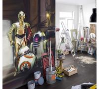 Foto Pintado Star Wars Tres Droides Pared Mural Gigante Póster Estilo Dormitorio