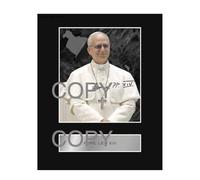 Foto preimpresa firmada digitalmente del Papa León XIV montada #1 con autógrafo impreso de 25,4 x 20,3 cm