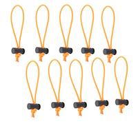 Foto & Tech 10 bridas multifunción extragruesas para conmutadores y cables, látigos ajustables y organizadores, bucles elásticos, correas de desenredo instantáneas, administración de cableado con cables reutilizables (naranjas)