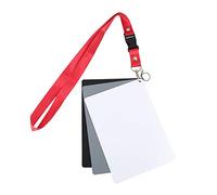 Foto&Tech Juego de tarjetas de balance de blancos, resistente al agua, 18 % de tarjetas de balance de blancos, juego de tarjetas de fotografía de calibración personalizada, comprobador de cámara para