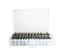 Foto & Tech transparente AA/AAA funda de plástico almacenamiento de la batería/organizador/soporte para (capacidad para 46 AA pilas o 64 AAA pilas)