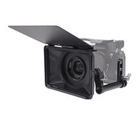 Foto4easy Mini caja mate ligera de 4 x 4/4 x 5.65 con soporte de varilla de 15 mm para cámaras DSLR sin espejo, compatible con lentes de 52 mm/55 mm/58 mm/62 mm/67 mm/72 mm/77 mm/82 mm