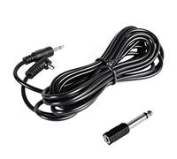 Fotoconic Cable de sincronización para PC de 3 m de 3,5 mm a macho con adaptador jack de 6,35 mm a 3,5 mm para estudio de iluminación de cámara estroboscópica
