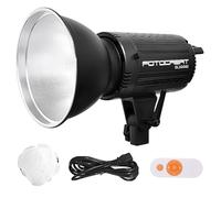FOTOCREAT Luz de video LED COB bicolor de 100 W, 32100 lux/1 m, 2800 K-6500 K, montaje Bowens, iluminación de salida continua, luz de relleno de fotografía con control y pantalla para estudio de