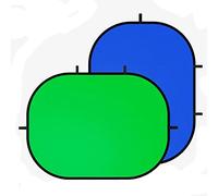 FOTOCREAT Telón de Fondo de Pantalla Verde portátil de 5 x 6.5 pies, Doble Cara, 2 en 1, Pantalla Azul, Fondos Plegables y Reversibles para fotografía, transmisión en Vivo, 1.5 x 2 m