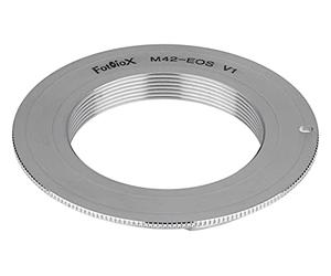 Fotodiox Chrome Anillo Adaptador para M42 (42mm filetattura x1) Lente para Canon