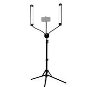 Fotodiox Selfie Starlite Stix Vlog Kit de luz con trípode, 2 luces LED de 27,9 cm bicolor regulables para retratos, fotografía, maquillaje, YouTube, transmisión de vídeo en vivo y más