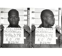 Fotografía de 50 Cent Mugshot de 11 x 17 pulgadas, magnífico retrato de 1994, Nueva York, leyenda del rap americano, busted, hip hop, foto rara