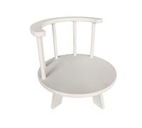 Fotografía de Bebé Silla Redonda de Madera Apoyos Posando Silla Para Capturar Un Hermoso Momento En Estudio O Configuración Casera.