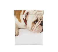 Fotografía De Bulldog Inglés De Bulldog Triste Y Cansado con Crema Marrón, Squeeze Top Wallet Bolsa de Almacenamiento para Mujer Monedero pequeño Bolsa de Cambio