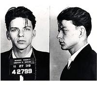 Fotografía de Frank Sinatra Mugshot de 11 x 14 pulgadas, icónico retrato de 1938, Busted In Bergen County, Nueva Jersey, imagen de detención policial, foto rara, póster artístico impreso