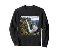 Fotografía De Paisaje De Montaña Cascada Cliff Valley Sudadera