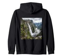 Fotografía De Paisaje De Montaña Cascada Cliff Valley Sudadera con Capucha