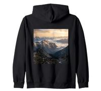 Fotografía De Paisaje del Valle Alpino del Amanecer De Sudadera con Capucha