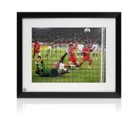 Fotografía del Liverpool firmada por Xabi Alonso. Enmarcada.