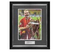Fotografía del Manchester firmada por Paul Scholes: trofeo. Marco de lujo