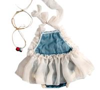 Fotografía Infantil Conjunto de Ropa 2 Piezas Bordado Detalle Vestido Sin Mangas Diadema De Moda Accesorios Para Recién Nacidos