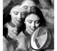 Fotografía Primer Plano Bokeh Cristal dioptría Suave Negro Espejo Suave Cepillado caleidoscopio Filtro Hueco Espejo Suave