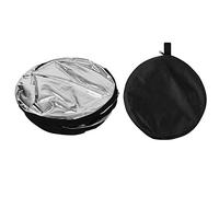 Fotografía Reflector de Luz Reflector Photo Reflector 2-en-1 Diseño de Oro Plateado con Bolsas de Transporte para el Estudio Fotografía Al Aire Libre (7 en 1)