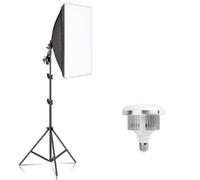 Fotografía Softbox Kits de iluminación 50x70CM de luz Continua Profesional Soft Box for Equipo de Estudio fotográfico para fotografía de Estudio(70W UFO Bulb)