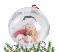 fotográficos navideños - Decoración fotográfica transparente y rellenable - Regalos de fiesta portátiles para árbol de Navidad, pared, ventana, jardín, patio