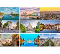 Fotografie Torsten Ackermann Juego de postales París (Francia) - 9 mapas - fotos Torre Eiffel Louvre Notre Dame Sacre Coeur La Defense Montmatre