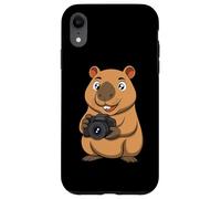 Fotógrafo Capibara Cartoon Cute Water Pig Camera Design Carcasa para iPhone XR