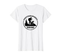 Fotógrafo Foto-cámara Fotografía de Naturaleza Fotógrafos Camiseta gráfica económica, Mujer, Blanco, XS