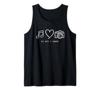Fotógrafo Música Amor Cámara Es Todo Lo Que Necesito Fotografía Hombres Camiseta sin Mangas