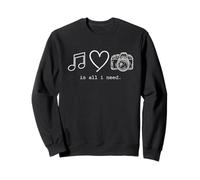Fotógrafo Música Amor Cámara Es Todo Lo Que Necesito Fotografía Hombres Sudadera