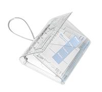 Fotokartenhalter Notizbuch - Dreifach Gefalteter Planer | Loseblattbuch Mit Fächern | Ästhetischer Kartenhalter Für Schüler & Büro, Abnehmbare Seiten, PVC Organizer Für Reisen, 14,5x12cm, 33 Teile