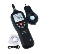 Fotómetros, Luxómetro Luxómetro 0-200000 Fotómetro con función de registro de datos Sensor desmontable Retroiluminación Pantalla grande Luxómetro